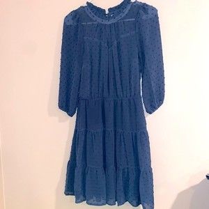 Monteau Los Angeles womens dot tiered dress